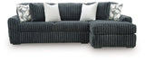 Midnight-Madness Gunmetal 2-Piece Sectional with RAF Chaise by Ashley at Eve Furniture