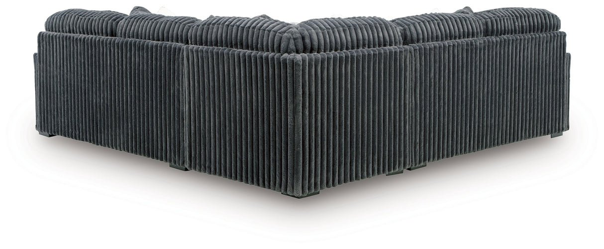 Midnight-Madness Gunmetal 3-Piece Sectional by Ashley at Eve Furniture