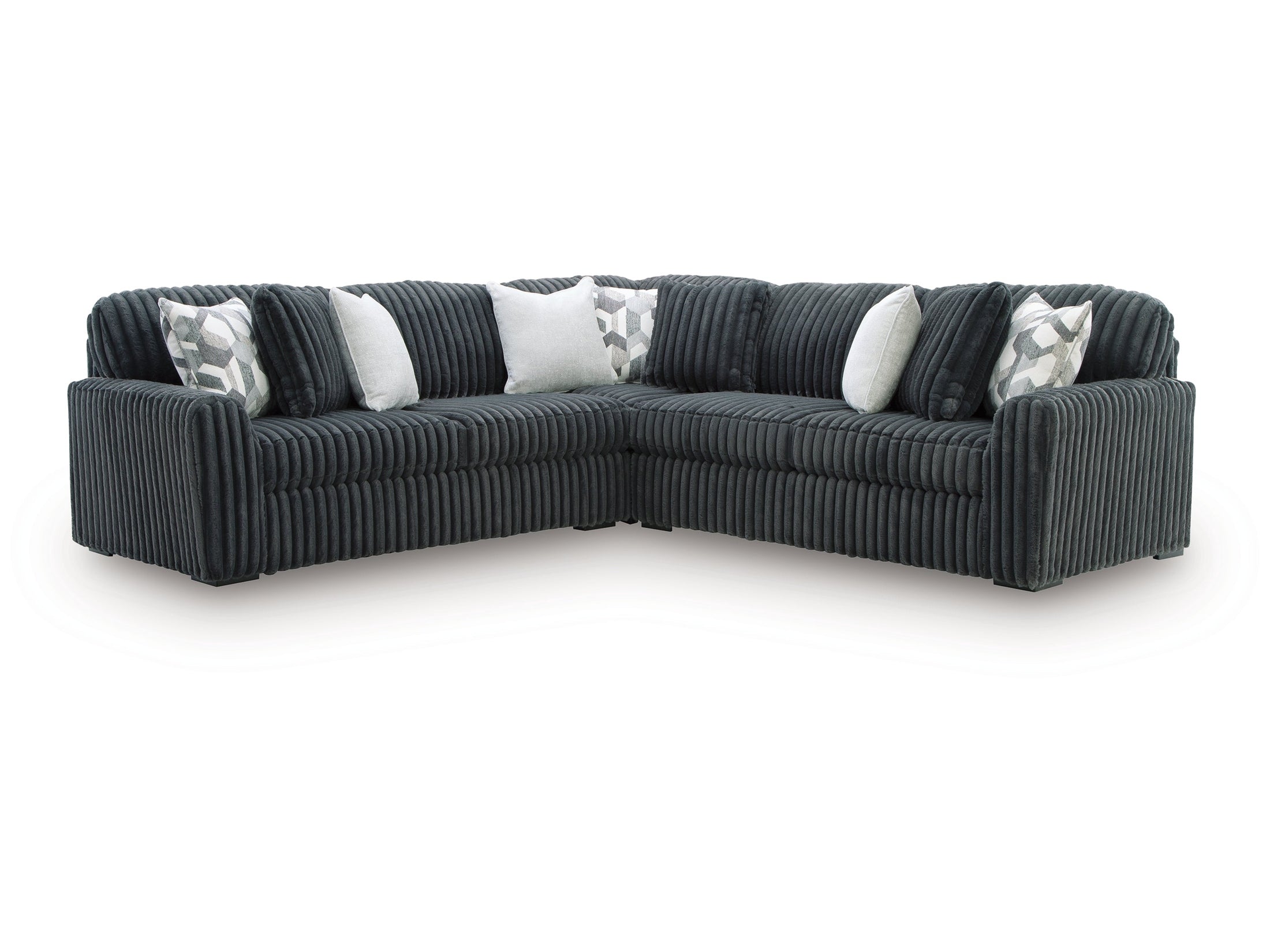 Midnight-Madness Gunmetal 3-Piece Sectional – Eve Furniture