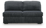 Midnight-Madness Gunmetal 3-Piece Sectional with RAF Chaise by Ashley at Eve Furniture