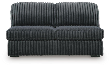 Midnight-Madness Gunmetal 3-Piece Sectional with RAF Chaise by Ashley at Eve Furniture