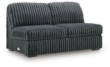 Midnight-Madness Gunmetal 3-Piece Sectional with RAF Chaise by Ashley at Eve Furniture