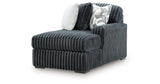 Midnight-Madness Gunmetal 3-Piece Sectional with RAF Chaise by Ashley at Eve Furniture