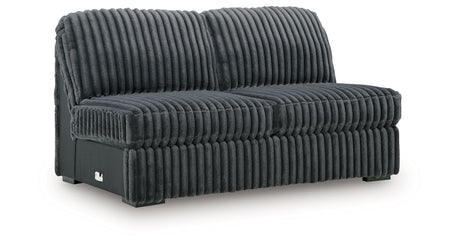 Midnight-Madness Gunmetal 3-Piece Sectional with RAF Chaise by Ashley at Eve Furniture