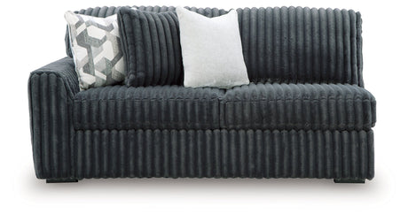Midnight-Madness Gunmetal 3-Piece Sectional with RAF Chaise by Ashley at Eve Furniture