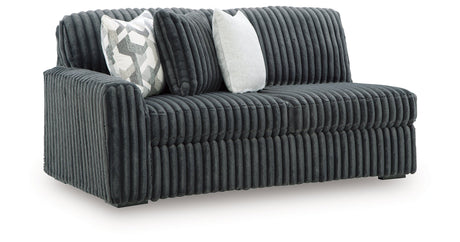 Midnight-Madness Gunmetal 3-Piece Sectional with RAF Chaise by Ashley at Eve Furniture