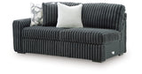 Midnight-Madness Gunmetal 3-Piece Sectional with RAF Chaise by Ashley at Eve Furniture