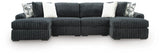Midnight-Madness Gunmetal 4-Piece Double Chaise Sectional by Ashley at Eve Furniture