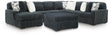 Midnight-Madness Gunmetal 4-Piece Sectional and Ottoman by Ashley at Eve Furniture