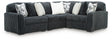 Midnight-Madness Gunmetal 4-Piece Sectional by Ashley at Eve Furniture