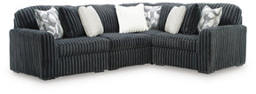 Midnight-Madness Gunmetal 4-Piece Sectional by Ashley at Eve Furniture