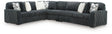 Midnight-Madness Gunmetal 4-Piece Sectional by Ashley at Eve Furniture
