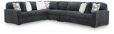 Midnight-Madness Gunmetal 4-Piece Sectional by Ashley at Eve Furniture