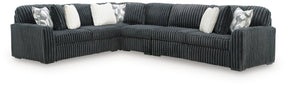 Midnight-Madness Gunmetal 4-Piece Sectional by Ashley at Eve Furniture