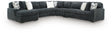 Midnight-Madness Gunmetal 5-Piece Sectional with Chaise by Ashley at Eve Furniture