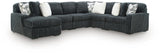 Midnight-Madness Gunmetal 6-Piece Sectional with Chaise by Ashley at Eve Furniture