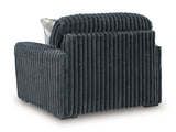 Midnight-Madness Gunmetal Chair and a Half by Ashley at Eve Furniture