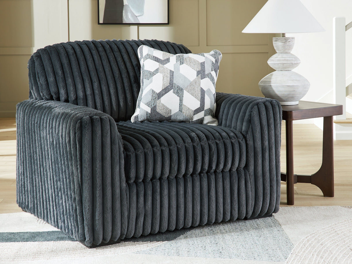 Midnight-Madness Gunmetal Living Room Set by Ashley at Eve Furniture