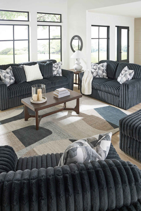 Midnight-Madness Gunmetal Living Room Set by Ashley at Eve Furniture