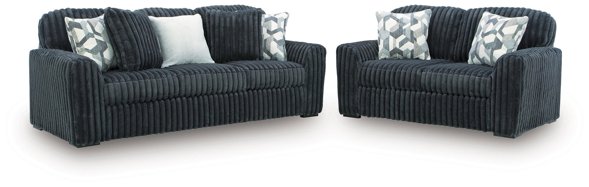 Midnight-Madness Gunmetal Living Room Set by Ashley at Eve Furniture