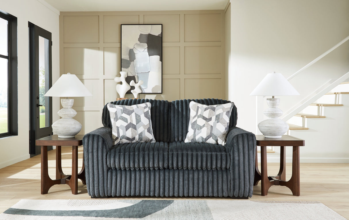 Midnight-Madness Gunmetal Living Room Set by Ashley at Eve Furniture