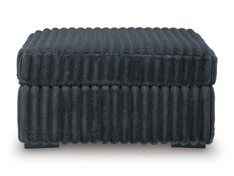 Midnight-Madness Gunmetal Oversized Accent Ottoman by Ashley at Eve Furniture