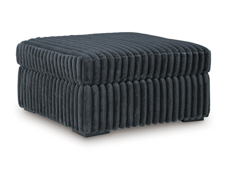 Midnight-Madness Gunmetal Oversized Accent Ottoman by Ashley at Eve Furniture