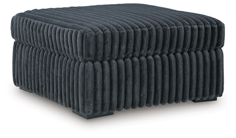 Midnight-Madness Gunmetal Oversized Accent Ottoman by Ashley at Eve Furniture