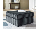 Midnight-Madness Gunmetal Oversized Accent Ottoman by Ashley at Eve Furniture