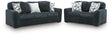 Midnight-Madness Gunmetal Sofa and Loveseat by Ashley at Eve Furniture