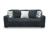 Midnight-Madness Gunmetal Sofa and Chair and a Half by Ashley at Eve Furniture