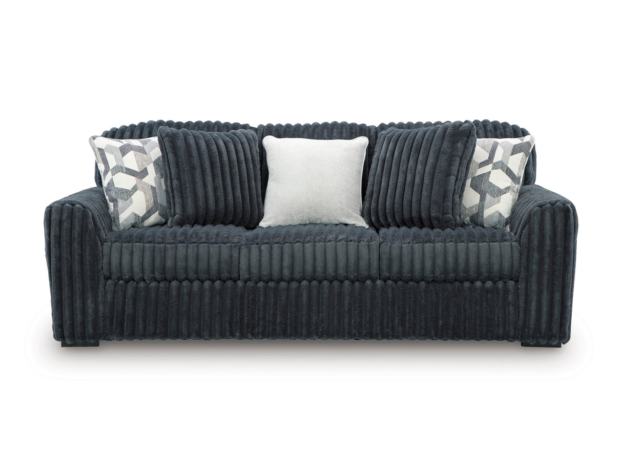 Midnight-Madness Gunmetal Sofa by Ashley at Eve Furniture