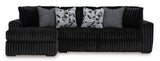 Midnight-Madness Onyx 2-Piece Left Arm Facing Chaise Sectional by Ashley at Eve Furniture