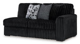 Midnight-Madness Onyx 2-Piece Left Arm Facing Chaise Sectional by Ashley at Eve Furniture
