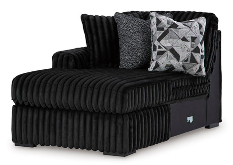 Midnight-Madness Onyx 2-Piece Left Arm Facing Chaise Sectional by Ashley at Eve Furniture