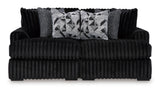 Midnight-Madness Onyx 2-Piece Oversized Double Chaise by Ashley at Eve Furniture