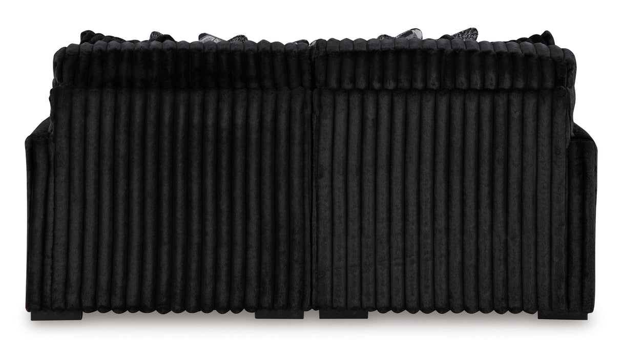 Midnight-Madness Onyx 2-Piece Oversized Double Chaise by Ashley at Eve Furniture