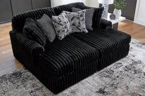 Midnight-Madness Onyx 2-Piece Oversized Double Chaise by Ashley at Eve Furniture