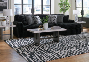 Midnight-Madness Onyx 2-Piece Right Arm Facing Chaise Sectional by Ashley at Eve Furniture