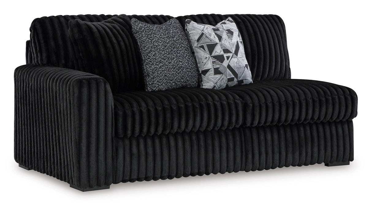 Midnight-Madness Onyx 2-Piece Right Arm Facing Chaise Sectional by Ashley at Eve Furniture