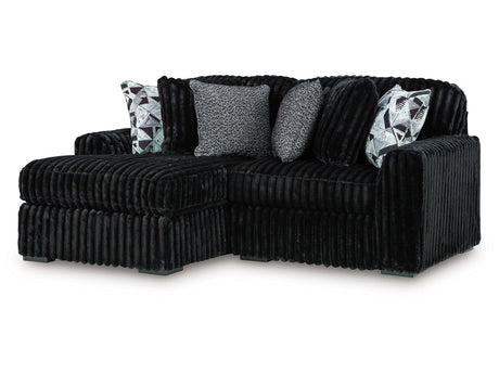 Midnight-Madness Onyx 2-Piece Sectional with Left Chaise by Ashley at Eve Furniture