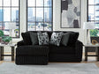 Midnight-Madness Onyx 2-Piece Sectional with Left Chaise by Ashley at Eve Furniture