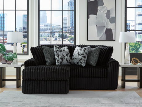 Midnight-Madness Onyx 2-Piece Sectional with Left Chaise by Ashley at Eve Furniture