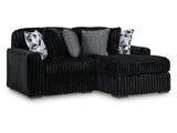 Midnight-Madness Onyx 2-Piece Sectional with Right Chaise by Ashley at Eve Furniture