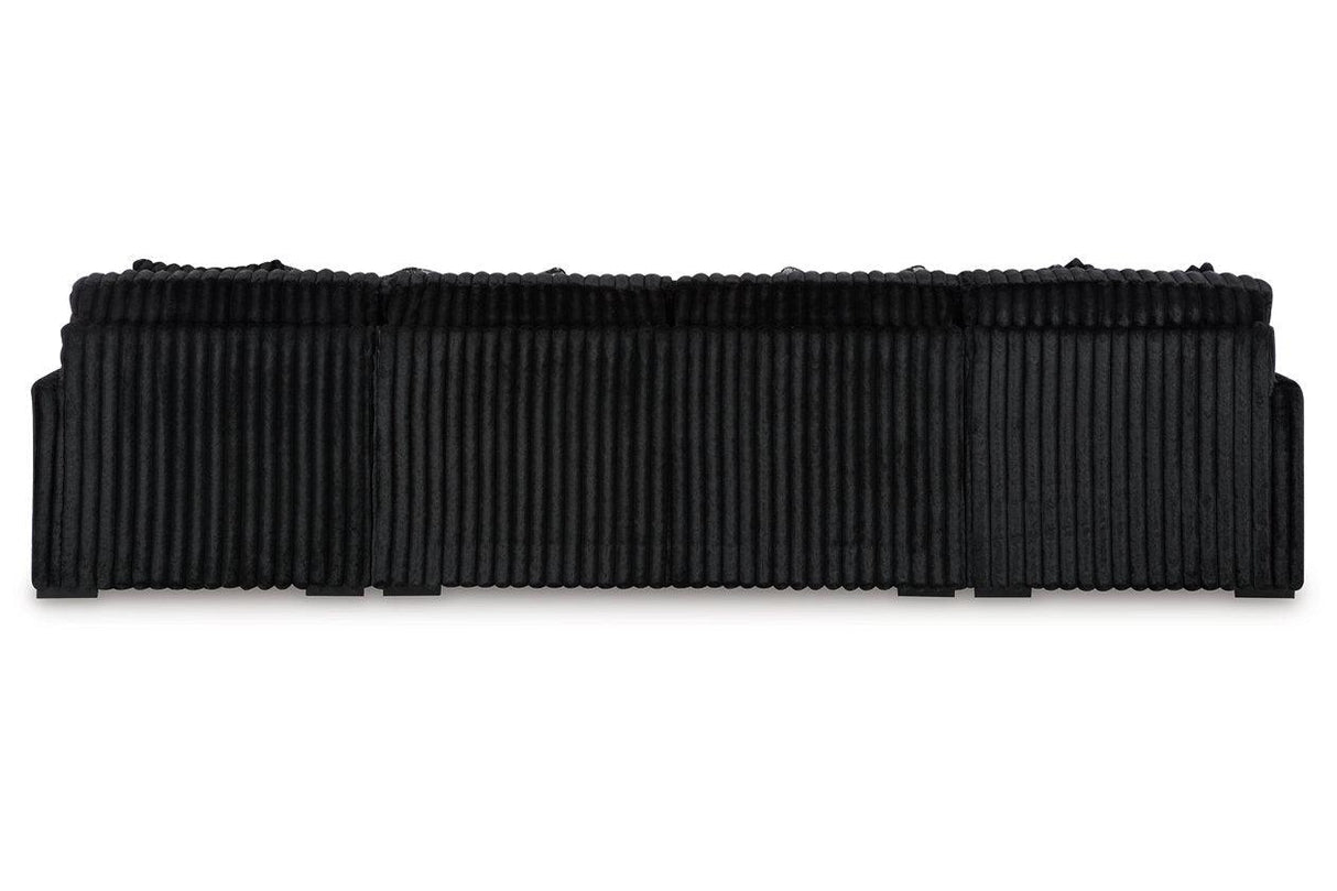 Midnight-Madness Onyx 3-Piece Double Chaise Sectional by Ashley at Eve Furniture