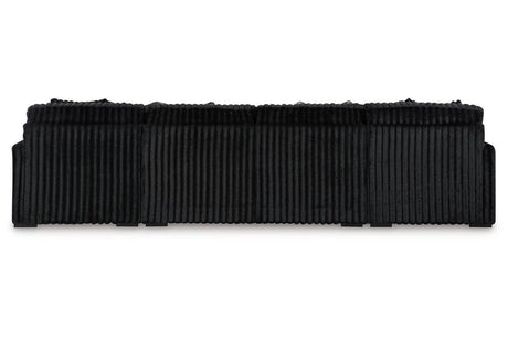 Midnight-Madness Onyx 3-Piece Double Chaise Sectional by Ashley at Eve Furniture