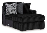 Midnight-Madness Onyx 3-Piece Double Chaise Sectional by Ashley at Eve Furniture
