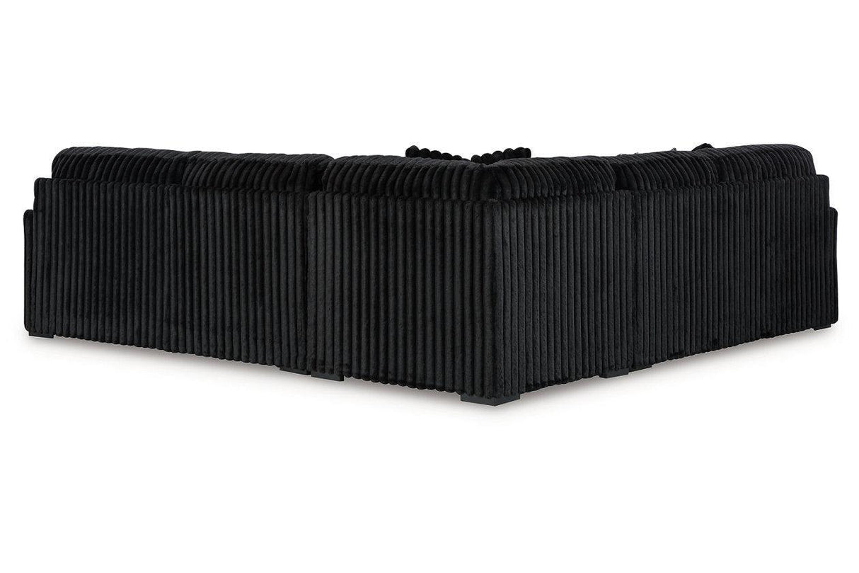Midnight-Madness Onyx 3-Piece Sectional by Ashley at Eve Furniture