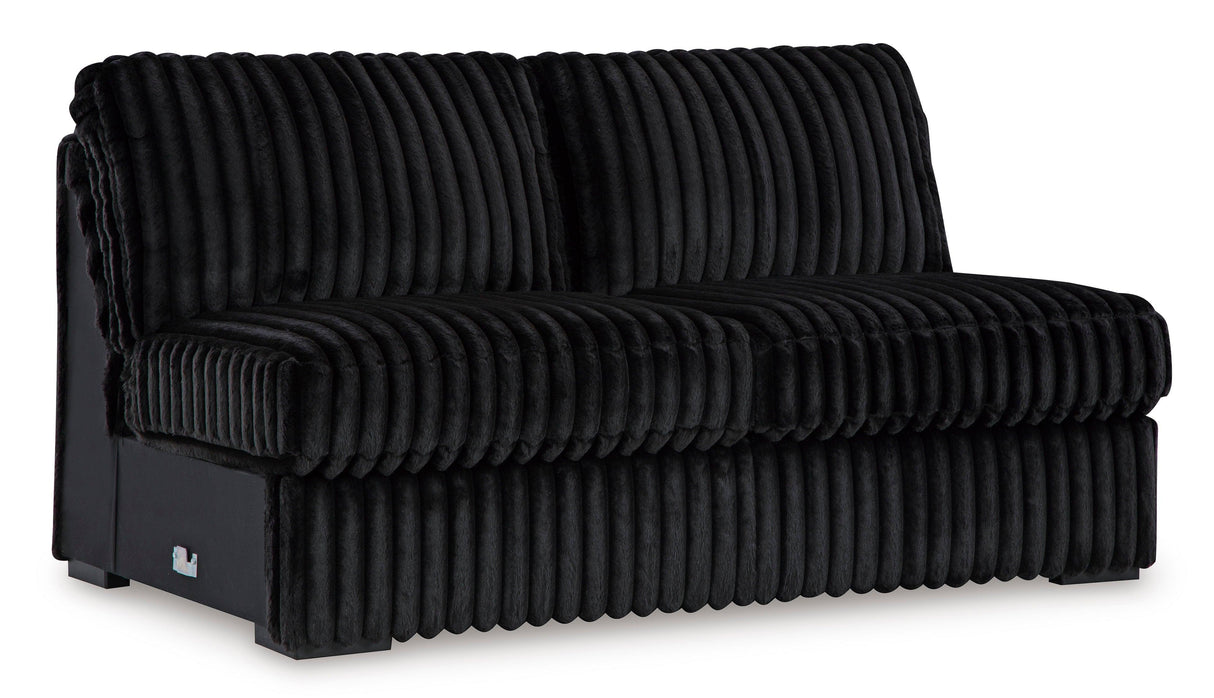 Midnight-Madness Onyx 4-Piece Left Arm Facing Chaise Sectional by Ashley at Eve Furniture
