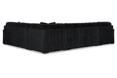 Midnight-Madness Onyx 4-Piece Left Arm Facing Chaise Sectional by Ashley at Eve Furniture